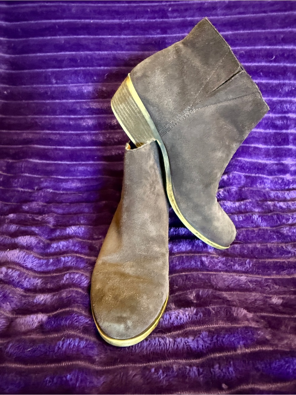 LUCKY Brand Women’s Suede Ankle Booties in Dark Brown